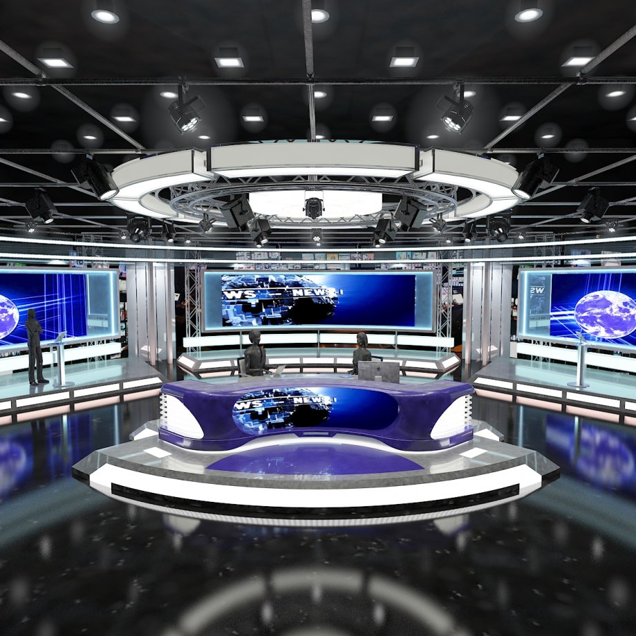 virtual news studio sets